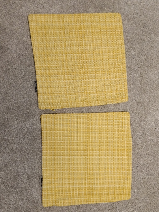 Other - Pair Of Yellow Woven Outdoor Pillow Cover 11.5" X 11.5"
